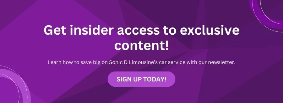 Sonic D Limousine A purple background with the words get insider access to exclusive content.