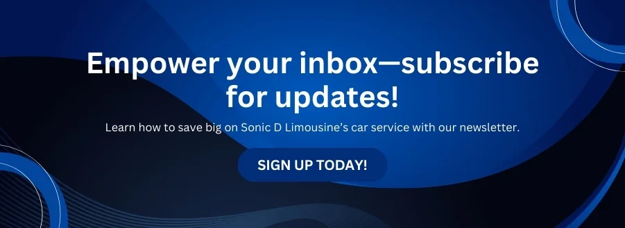 Sonic D Limousine A blue background with the words'empower your email subscriber for updates'.